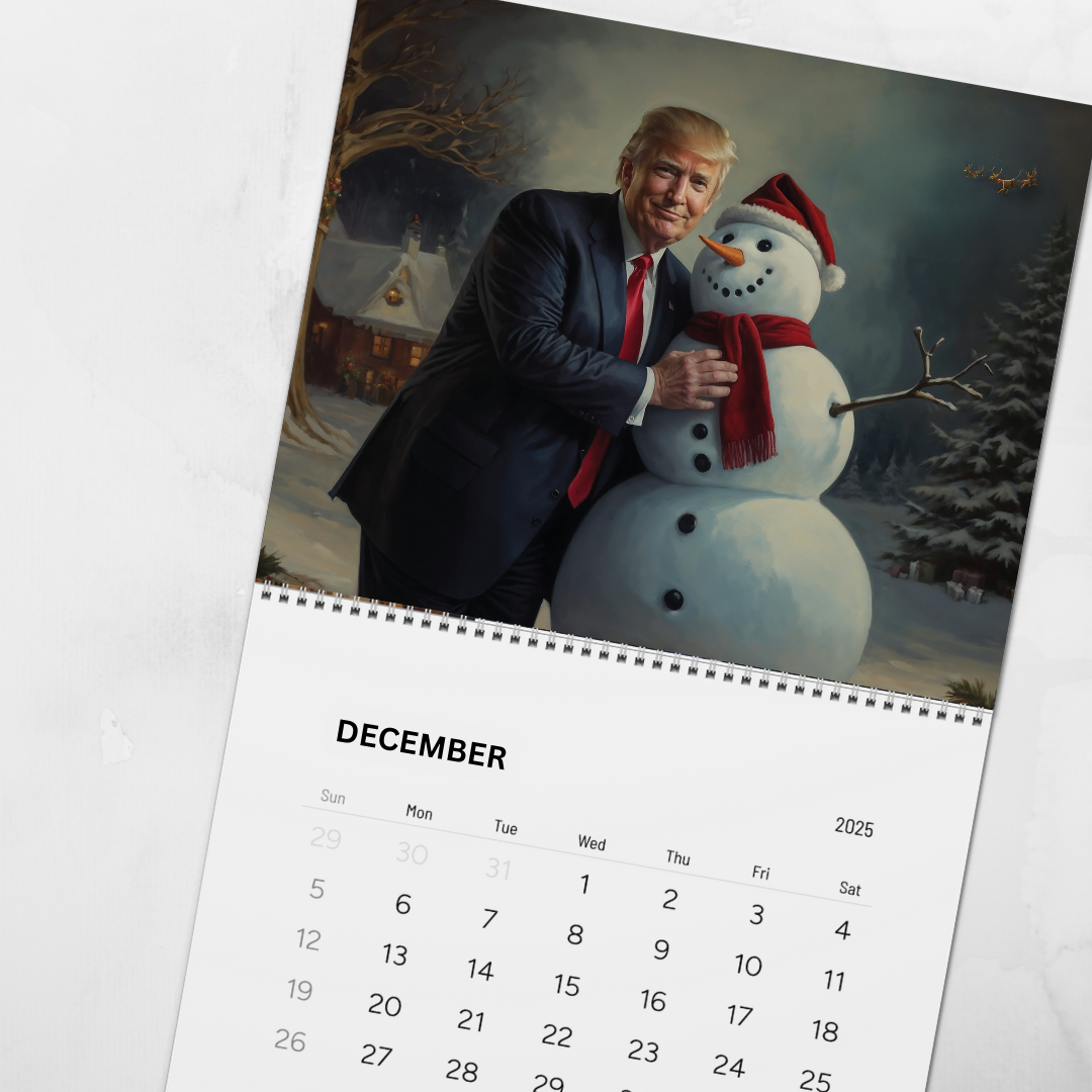 Trump 2025 Wall Calendar | Hilarious Gift for Trump Fans | 12 Months of Patriotic Fun