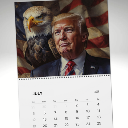 Trump 2025 Wall Calendar | Hilarious Gift for Trump Fans | 12 Months of Patriotic Fun