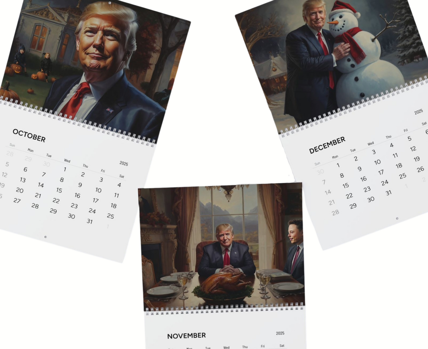 Trump 2025 Wall Calendar | Hilarious Gift for Trump Fans | 12 Months of Patriotic Fun