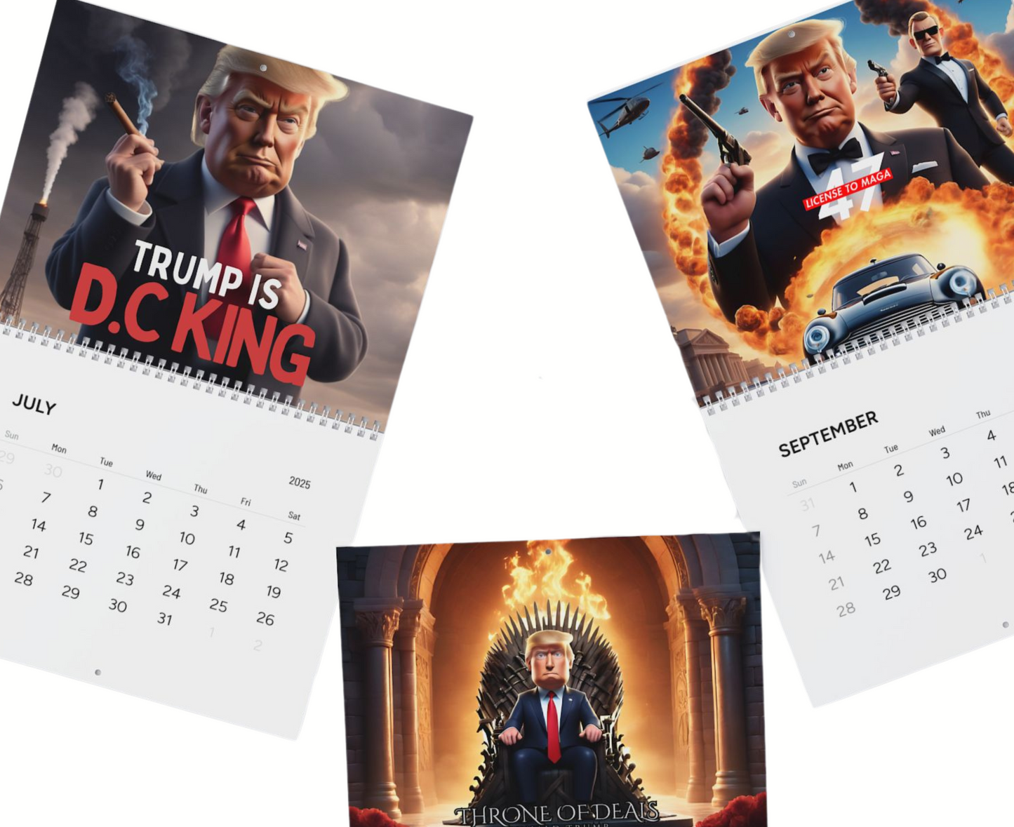 2025 Trump Pixar Movie Poster Calendar - Hilarious Gift for Trump Supporters - MAGA Movie Magic Collection