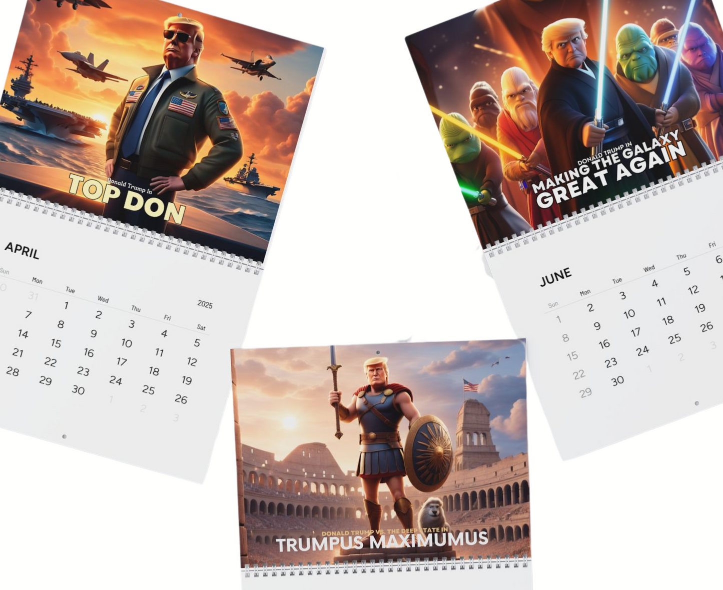 2025 Trump Pixar Movie Poster Calendar - Hilarious Gift for Trump Supporters - MAGA Movie Magic Collection