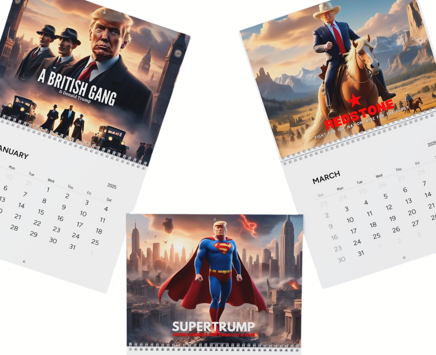 2025 Trump Pixar Movie Poster Calendar - Hilarious Gift for Trump Supporters - MAGA Movie Magic Collection