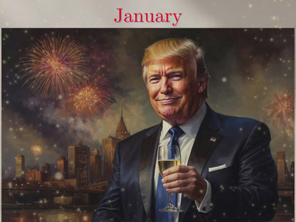 Trump 2025 Wall Calendar | Hilarious Gift for Trump Fans | 12 Months of Patriotic Fun